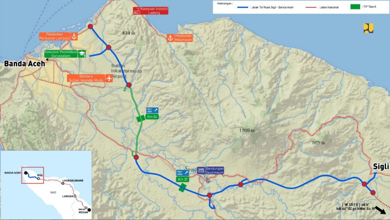 View Peta Jalan Tol Banda Aceh-Sigli PNG
