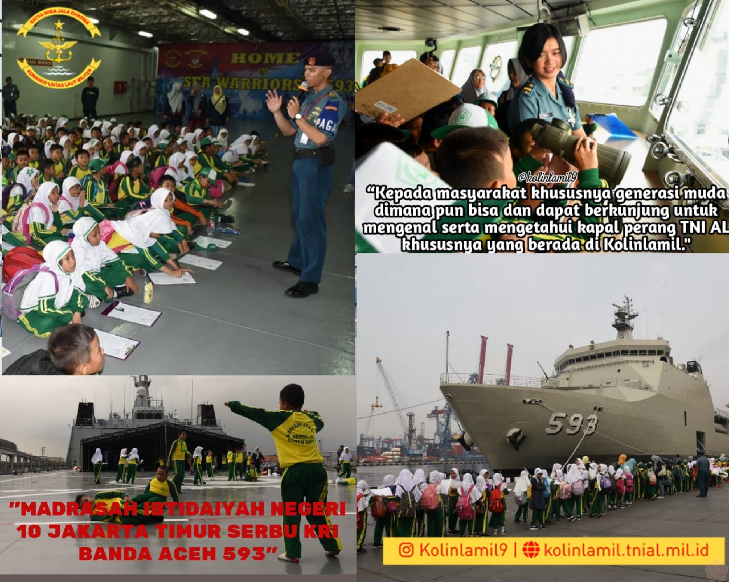 Sandar Di Dermaga Kolinlamil Kri Banda Aceh 593 Langsung Diserbu Pelajar Min 10 Jaktim Website Tentara Nasional Indonesia