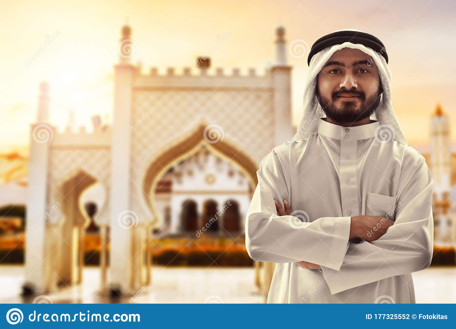 Portrait Of Young Arab Man At Baiturrahman Grand Mosque Banda Aceh Stock Photo Image Of Architecture Background 177325552